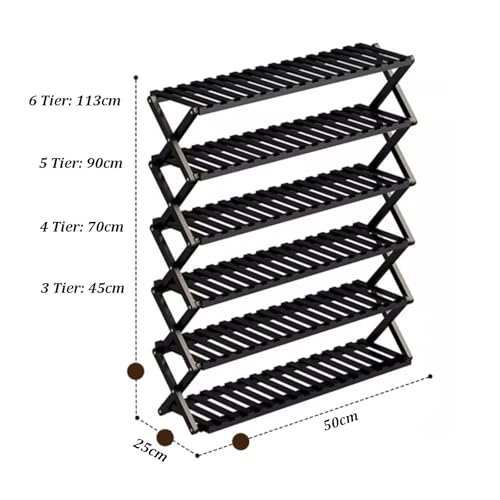 Étagère à chaussures pliable Nizer meuble de rangement multi-couches empilable vertical - 3