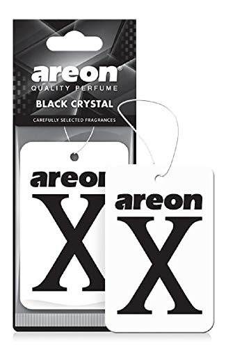 Image of AREON X XV02C Hanging Best Car Air Freshener Black Crystal Scent, Paper Hanging Ornaments, Long Lasting Scent for Car or Home 12 Pack