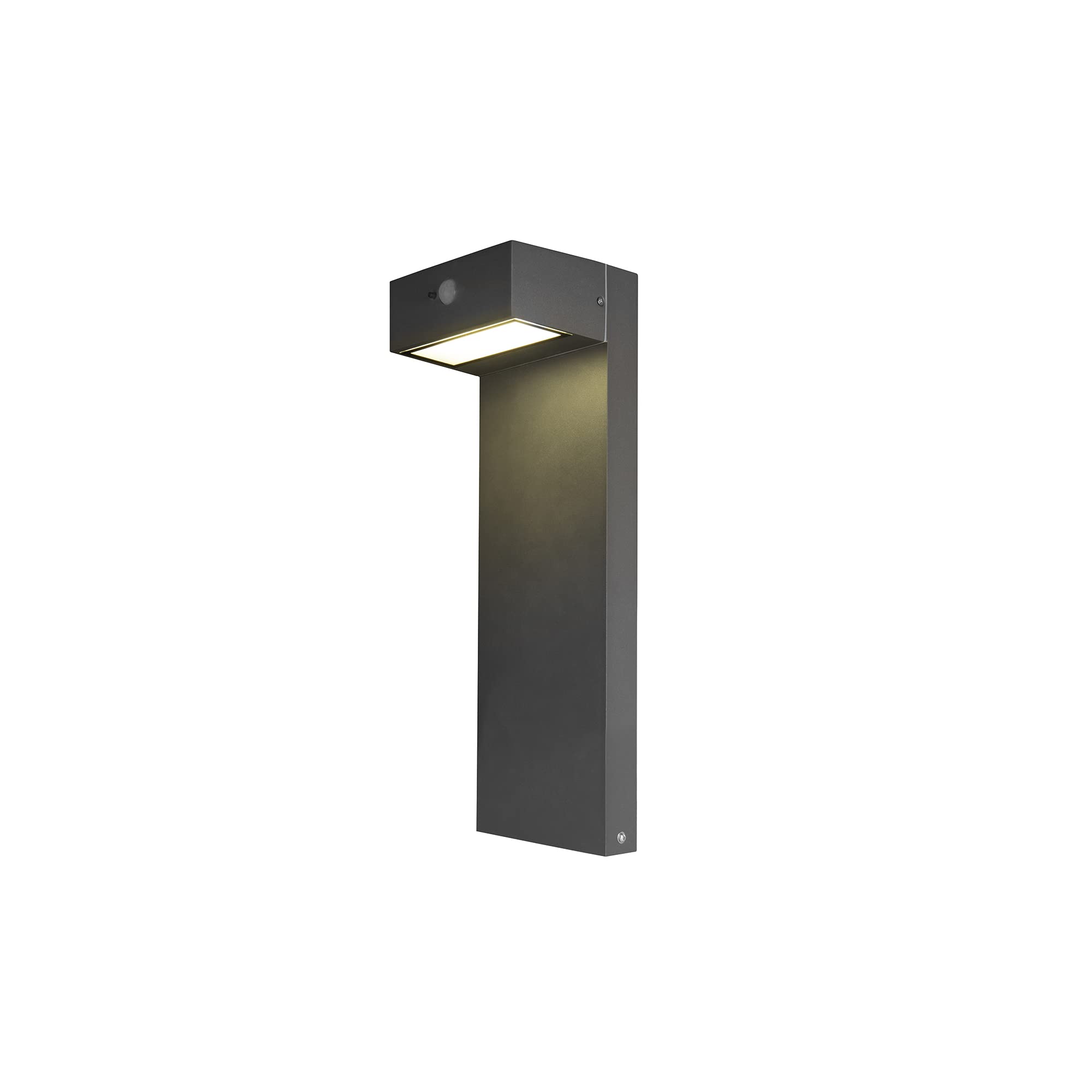 FORLIGHT Top - Baliza Solar de Jardín LED 3W de 50cm de Alto. Baliza de Jardín con Placa Solar para Jardín y Terraza. Blanco Cálido 3000K. Color Gris Urbano