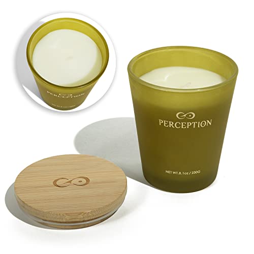 Vista 4 de Perception Aromas Vela Perfumada de Lujo, Jazmín de Bambú, 8.1 oz