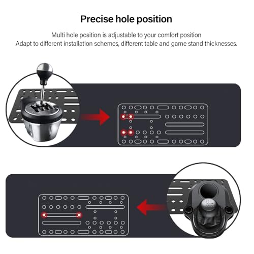 Uniwersalna Płyta Wspornika do Montażu na Krześle Biurkowym do Hamulca Ręcznego USB, Uniwersalna Płyta Adaptera z Wieloma Otworami do Dźwigni Zmiany Biegów SIM Racing, Płyta