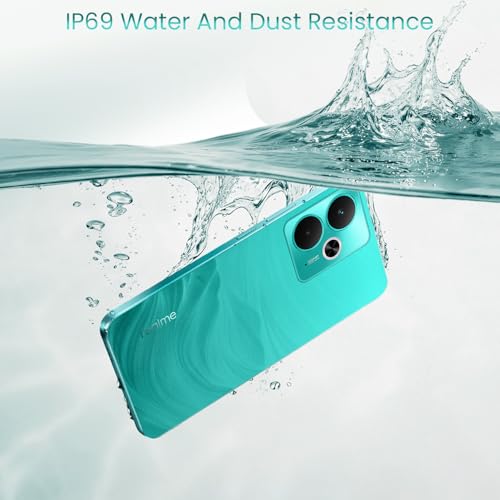 Image of realme 14T 5G Smartphone 8+256GB Green, 6.67-inch Screen, 120Hz Display, 6000mAh Battery, 68MP Camera, MediaTek Dimensity 6300, IP69
