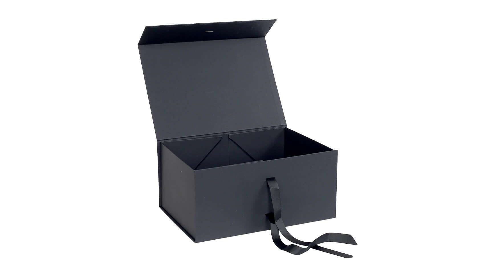 10x Magnetbox Geschenkbox Geschenkkarton "Oxford" 230 x 170 x 70 mm Magnetverschluss 120g/qm Schwarz hochwertige Geschenk-Verpackung