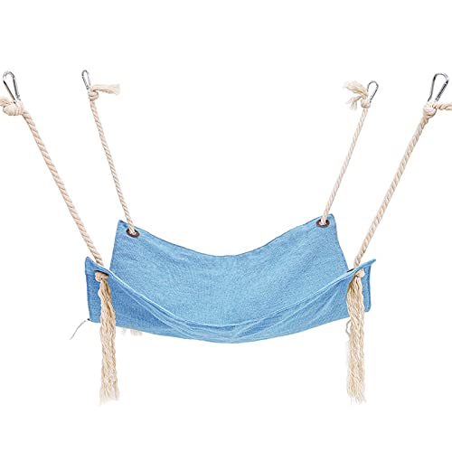 Cats Hanging Hammock Window Perch Cotton & Linen Hanging Bed Pets Habitat Décors Sunbathing Swing Bed Weight Bearing 7KG Cats Hammocks for Indoor Cats Cage Wall Mounted Cats Hammocks for Indoor Cats