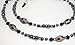 Jet/Black Austrian Crystals Hematite Beaded Eyeglass Chain
