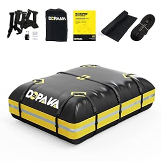 Rooftop cargo carrier bag100 waterproof heavy duty 1000d car top carrier15 cubic feet car roof bag for all vehicle withwithout rackhigh frequency welded seamsanti tear anti slip mat6 door hooks