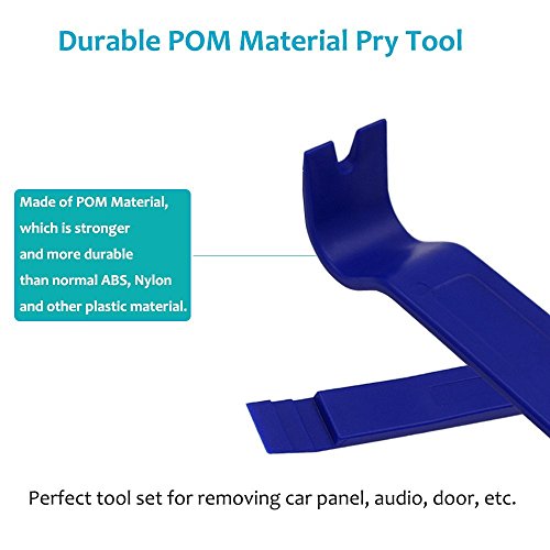 FLYMUR Gliston 7Pcs Auto Trim Removal Tool Kit,Car Door Panel/Radio Removal Dash Pry Clip Tools