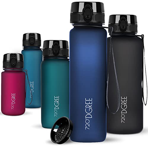 720°DGREE Botella Agua 650ml “uberBottle“ - Tamiz-Fruta, softTouch - Sin BPA, Prueba de...