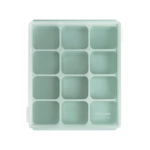 Miniatura 25 de Cubos de silicona para almacenamiento de alimentos para bebés con tapa de clip, bandeja para congelador, sopas de comida para bebés, purés, diseño