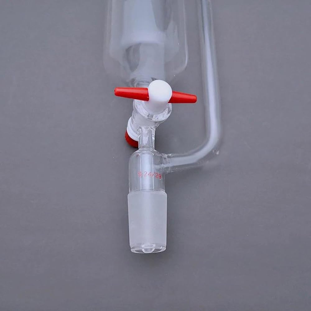 Embudo de vidrio de laboratorio de presión constante de boca estándar de 10 ml a 1000 ml, embudo de separación de goteo cilíndrico.(500ml 24x24)