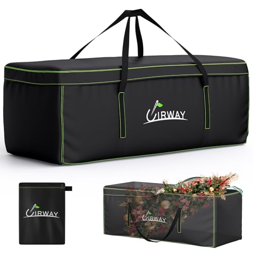 Uirway 69"D X 30"W X 22"H Outdoor Cushion Storage Bag Waterproof, Patio Cushion Storage Bag Extra Large, 69 Inch Christmas Tree Storage Bag With Zipper And Handles, Heavy Duty Oxford Fabric Storage Bag cover