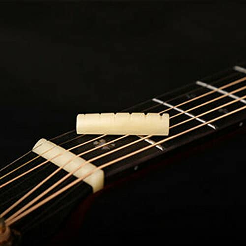 10pcs Unbleached Slotted Bone Nut Saddle Bridge 43x6x9mm Guitar Luthier DIY