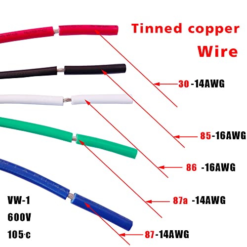 Artrinck 5-Pin 12V 40A Car Relays,Spdt Automotive/Motor/Atv/Vacuum Pump System Relays With Interlocking Relays Socket And Color Wire Harness,Auto Switches & Starters,2 Pack (Jd1914) #TOP5