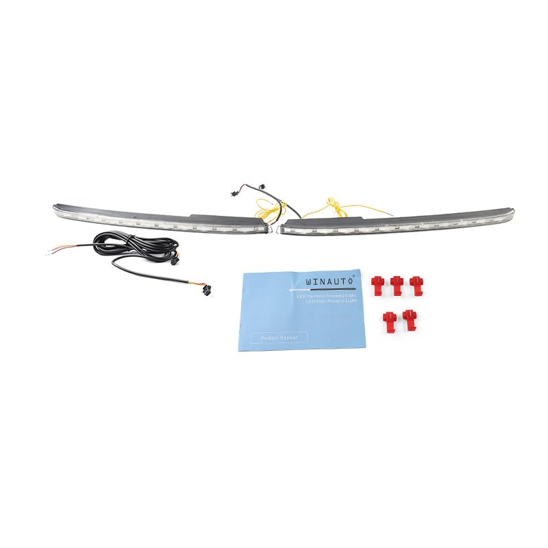 Cnfang4 Car Front Running Light Daytime Fog Lamp Turn Signal for Toyota REIZ Mark X 05-2009 ABS Black