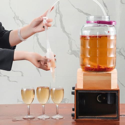 Brew Siphonröhre Silikon,Weinheber Abfüllschlauch,Brewing Siphon Hose,Weinheber mit Pumpe,Weinschlauch und Bierschlauch,Weinfilter mit Pumpe für Wein Bier Herstellung,Hausbrauer,Leicht Zu Bedienen