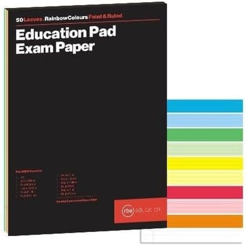 Rainbow Rbe RBE A4 Rainbow Color Education Exam Pad 50 Sheets : Amazon.co.za ...