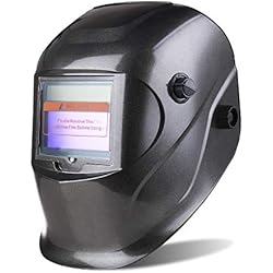Careta De Proteccion Para Casco SHYOSUCCE Casco de Soldadura con Protección UV: 16 Niveles, Careta para Soldar Automatica (Oscurecimiento Variable: DIN 9-13) para Pulir, MMA, MIG/mag,Wig/TIG, 5 Lentes de Recambio, Negro