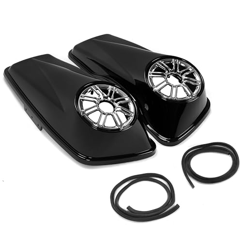 Tapas para alforjas con altavoces de 6,5 pulgadas Kojem, compatibles con modelos Harley Touring 2014-2022 (FLT, FLHT, FLHTCU, FLHRC, Road King, Road Glide, Street Glide, Electra Glide, Ultra-Classic), 2 piezas miniatura 1