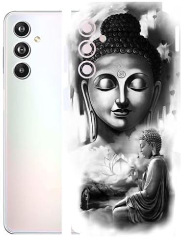 Image of AtOdds - Full Body Back Screen Guard Protector Film - Lamination Wrap Skin Sticker Compatible with Samsung Galaxy F54 (5G) | Scratchproof Matte Finish (Buddha)
