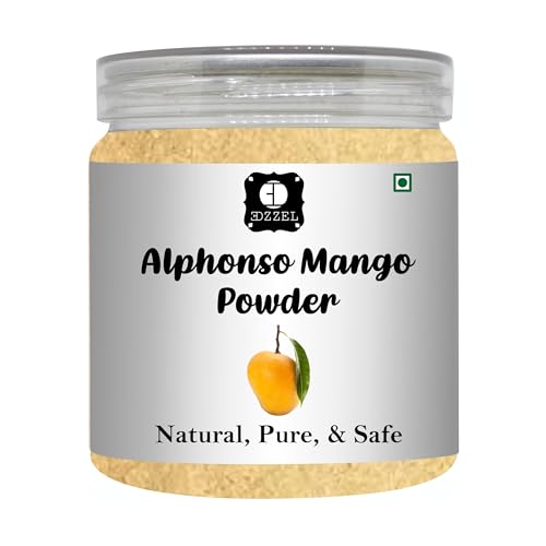 Image of EDZZEL Dried Alphonso Mango Powder | Fine Fruit Powder for Smoothies, Baking, Desserts, Beverages, Ice Cream, Yogurt & Culinary Recipes | Versatile Pantry Ingredient