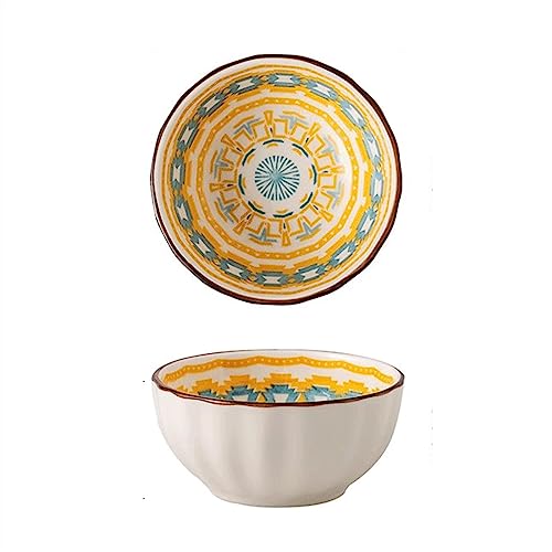 RUHEN Juego de Platos Redondos de cerámica para Salsa, Platos pequeños de Porcelana para postres, Helados, Aperitivos, condimentos, Yogur y Salsas.