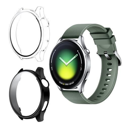 Effcotuo Funda para Xiaomi Watch 5 Cover con Protector de Pantalla, Ultrafino y Resistente a Arañazos Carcasa,Compatibles con Xiaomi Watch 5 Nergo