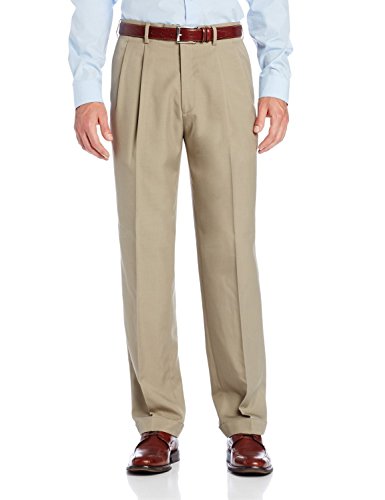 Savane Men's Pleated Select Edition Crosshatch Dress Pant