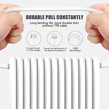 Image of Etguuds Charger Compatible with iPhone 20W USB C Power Adapter with 3.3FT Data Cable for Apple 14 /14 Pro /14 Pro Max /14 Plus /13 /13Pro /12 /12 Pro /11 /11Pro /X /XR.