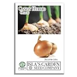 Candy Hybrid Onion Seeds (Allium cepa) – 50+ Non-GMO Seeds by Isla’s Garden Seeds, Sweet & Mild Variety, Ideal for Fresh Eating, Cooking & Storage, High Yield, Perfect for Home Gardens