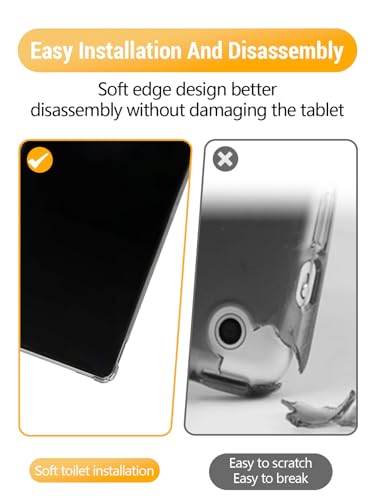 Clear Case for Xteink X4 eReader 4.3 Inch, FJIASTB Flexible TPU Shockproof Protective Cover, Lightweight (Transparent)