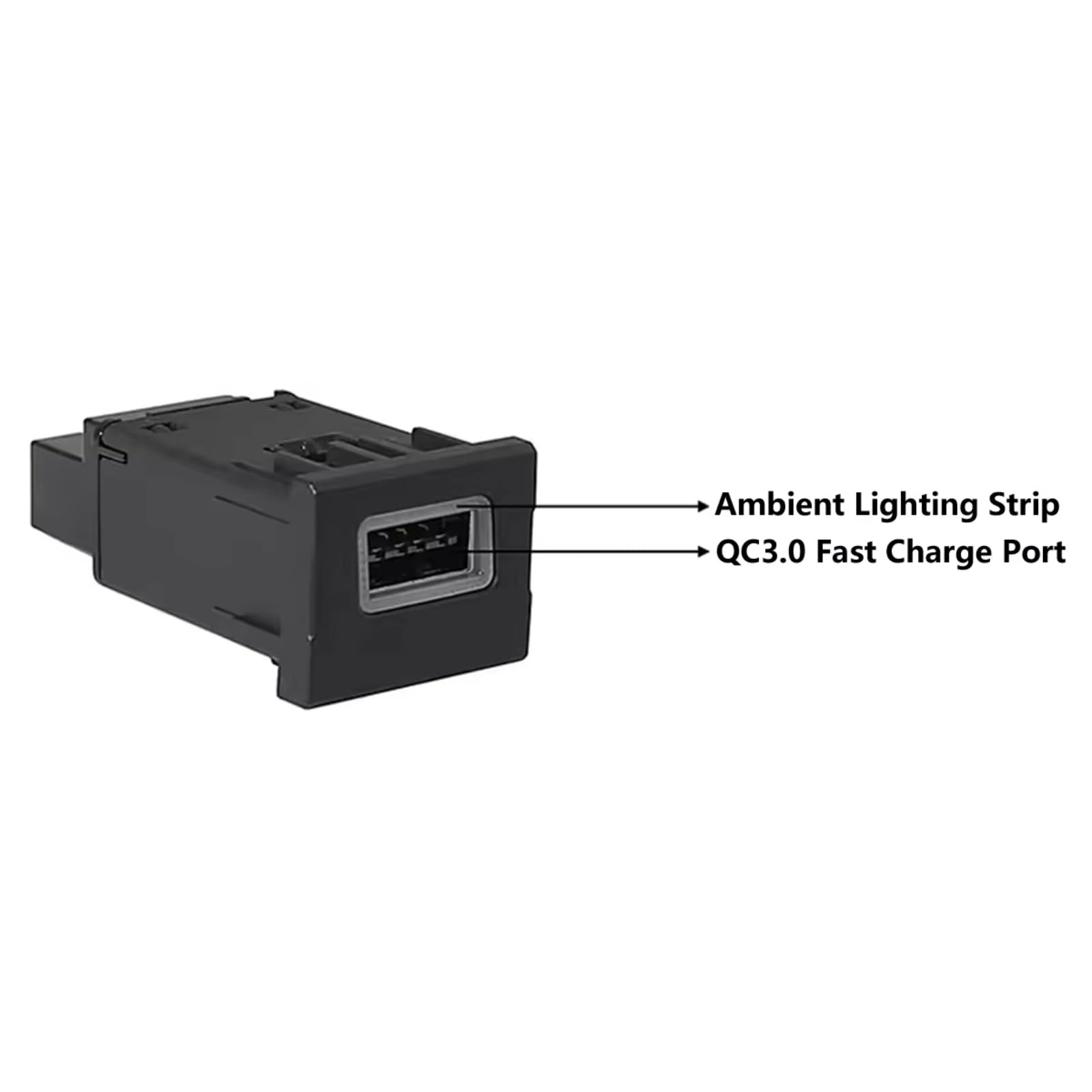 Aux USB carga Módulo Puerto USB Consola Central Compatible Con VW Para Para Caravelle QC3.0 Coche Cargador Enchufe Adaptador Corriente Salida Carga Rápida