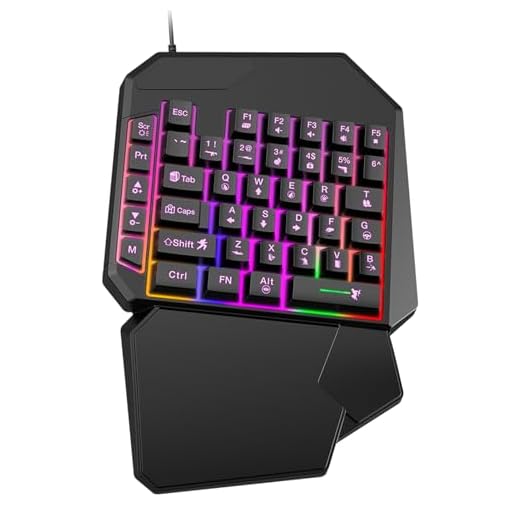 Teclado Dividido ergonómico: Teclado pequeño con Cable USB, Mini Tec Lados mecánicos de Oficina, Reposo Plegable de muñeca, ergonómico Anti -Fantasma | Design de ergonomía Delgada tecla Dos con
