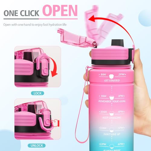 Spülmaschinenfeste Niggeey Trinkflasche 500ml für Kinder und Erwachsene