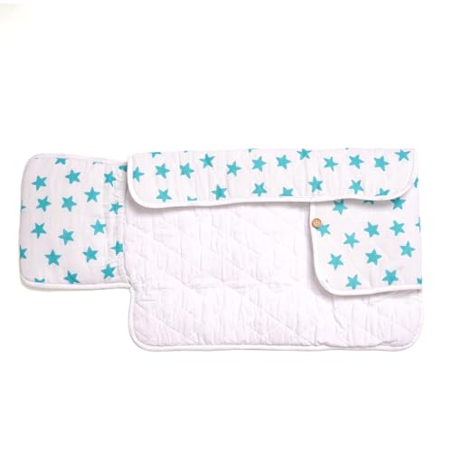 Image of Tidy Sleep Portable Diaper Changing Mat /Pad for Newborns & Infants Baby 0-24 Months Light Weight, Portable, Water Proof (Blue Star)