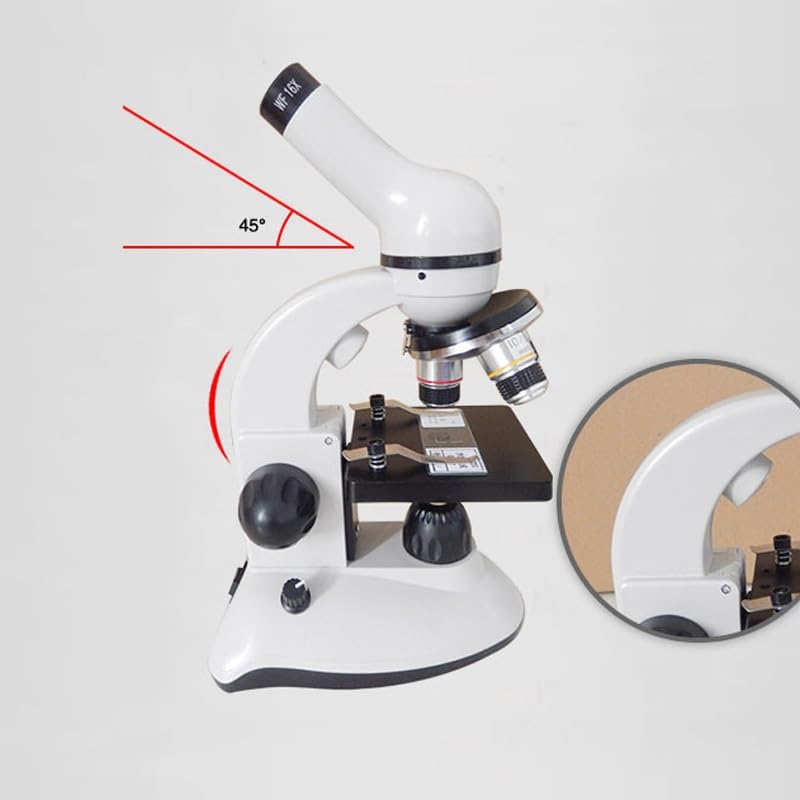 Microscopio biológico de 5000 aumentos con Fuente de luz Experimental de Alta Potencia.