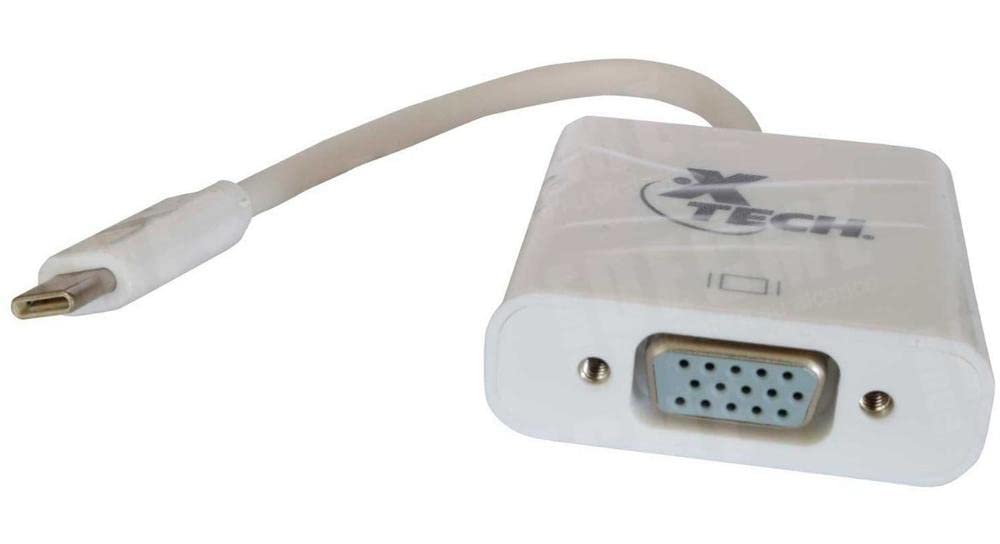 Xtech Americas Type C USB to VGA Female Adapter, 1080P Supported Cable Converter for Apple MacBook, Google Chromebook and Other Type C Devices.