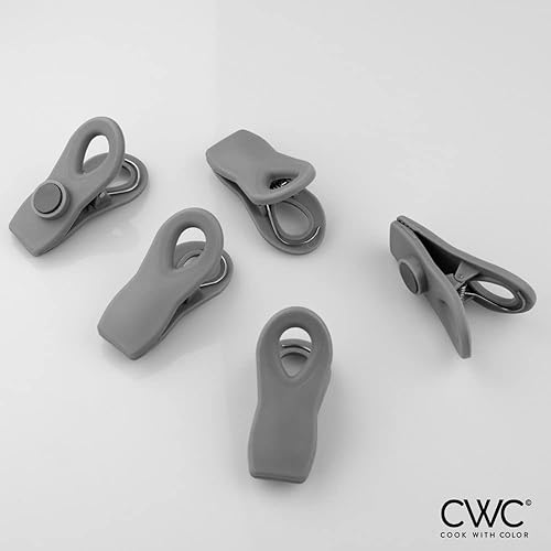 Miniatura 137 de COOK WITH COLOR Clips para bolsas con imán, clips para alimentos, clips para chips, clips para bolsas para almacenamiento de alimentos con agarre