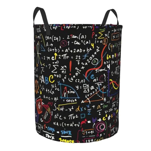 Panier à linge panier pour le rangement de couvertures haut à motif mathématique