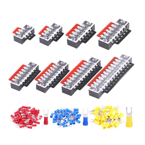 Bornes isolées à vis 600V 15A raccordement électrique maison et industrie 124pcs