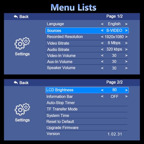 Convertisseur VHS vers numérique autonome avec télécommande et écran intégré