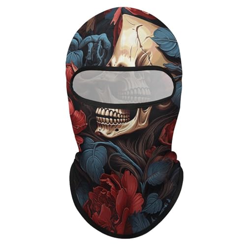 Balaclava para Hombres con Diseño de Calavera, Máscara de Invierno para Esquí y Ciclismo, Protección Facial y Neck Gaiter Multifuncional miniatura 1