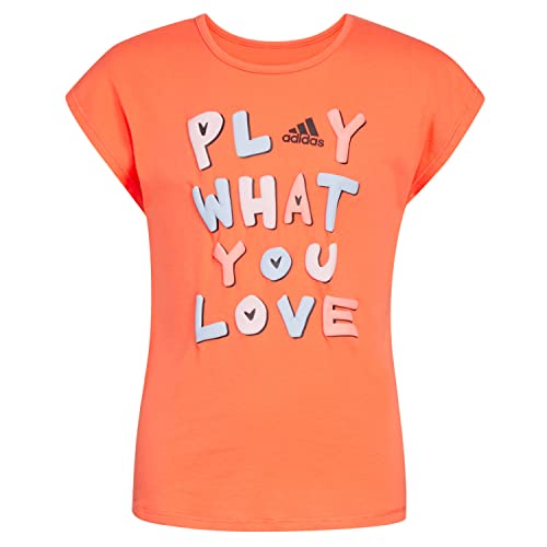 Image of adidas Girls' Short Sleeve Scoop Neck Tee T-Shirt