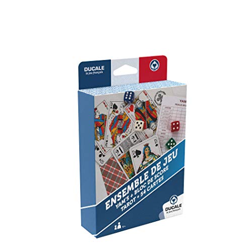 Ducale, el Juego francés u0096 Pack de 5 Dados u0096 Un Bloque de Yam's u0096 54 Cartas, Tarot-Juegos de Viaje, 130010716