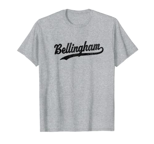 Grafica sportiva vintage di Bellingham Washington WA Maglietta