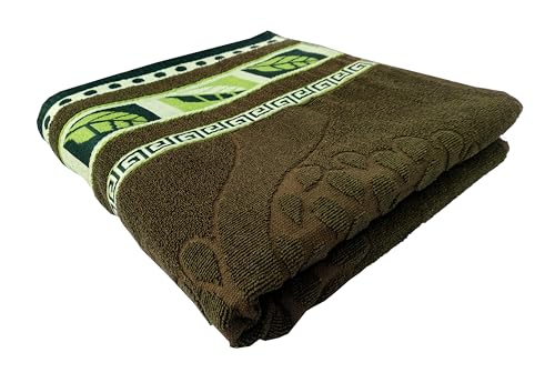 Image of Space Fly Pure Cotton Towels for Bath Large Size | 600 GSM Gym Towel for Men Workout Small | Luxury Towel for Bath | Fresh Loom Cotton Towel for Bath Women | Towel for Men Cotton Bathing Towel (Green)