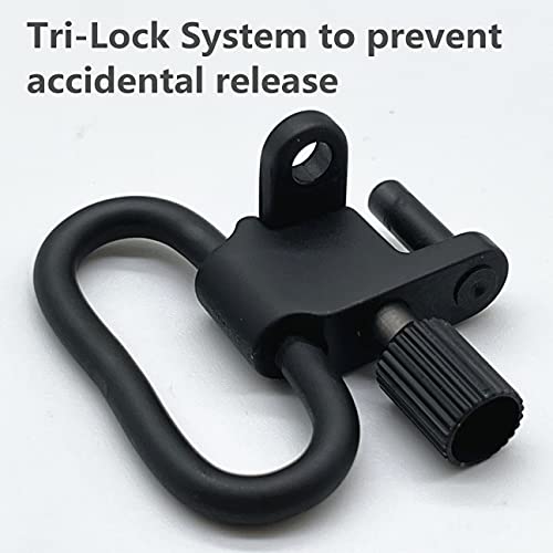Image of Sling Swivel Sling Mount, Two Point Sling Swivels Attachment Clips, 1 1.25 1.5 in Metal Gun Sling Swivels for Rifle and Shotgun