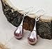 Lavender Pearl Earrings for Women Dangling with Sterling Silver - Pink - Purple - Mauve - Colored - Drop - Dangle - Lightweigt - Everyday Wear - TearDrop - Unique Gifts for Women - Handmade Birthstone Jewelry