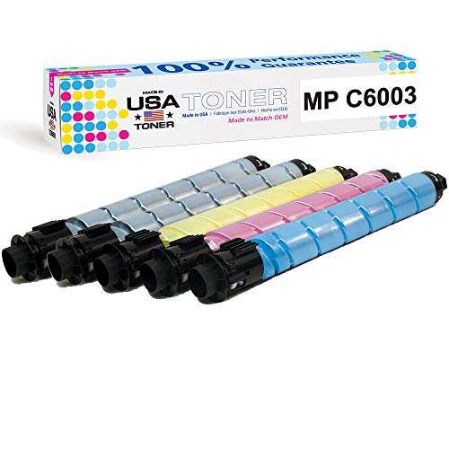 Toner Ricoh MP C6004 compatible pack de 5 pour éviter les pannes d'encre noire et couleur