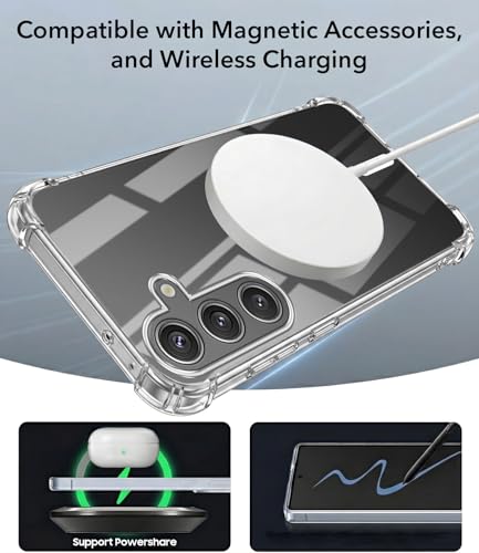 Image of Jkobi Shockproof Crystal-Clear Back Cover for Samsung Galaxy S24 (Magsafe Wireless Support | Drop & Camera Protection | Hard Polycarbonate)