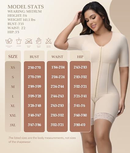 Image of M MYODRESS Fajas Colombianas Moldeadoras Shapewear for Women Faja Body Shaper Tummy Control Post Surgery Compression Garment